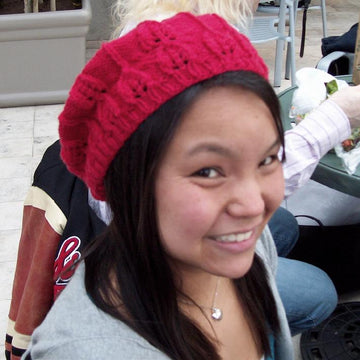 Embossed Leaf Beret