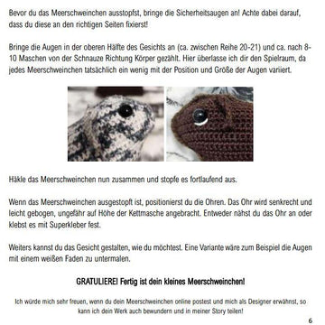 Meerschweinchen Guinea Pig Häkelanleitung deutsch und englisch