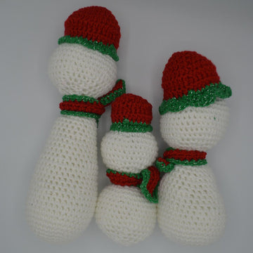 Arctic No Nose Snowman Family