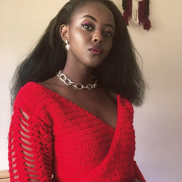 Crochet simple wrap top