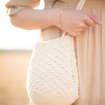 Rosette Drawstring Bag
