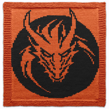 Dragon Knitting Pattern Bundle, 4 Mythical Squares