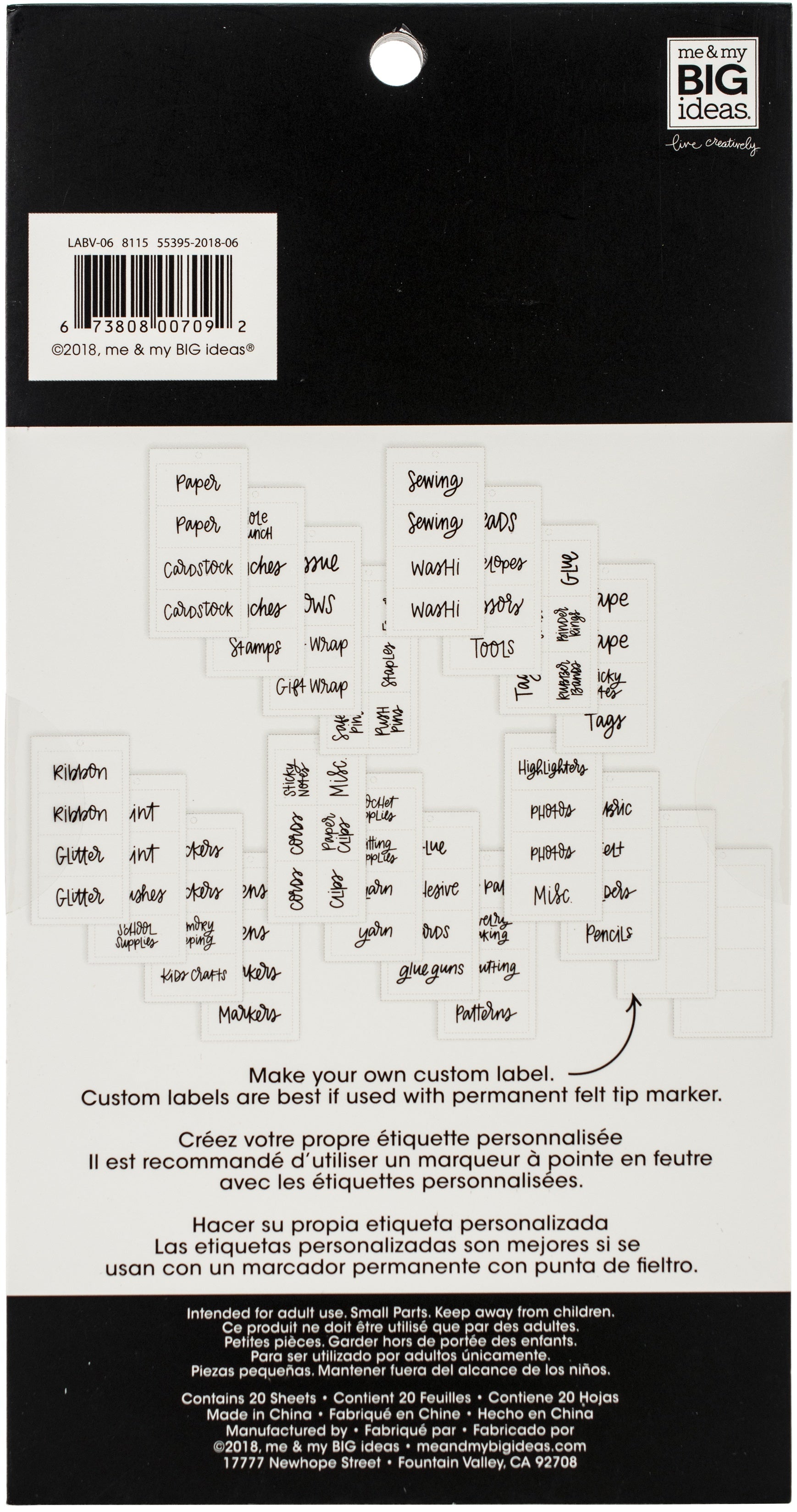 Storage Labels - Craftroom, 88/Pkg