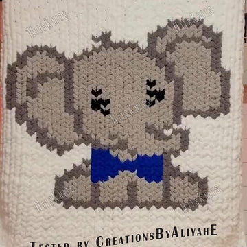 Elephant Finger Knit Blanket