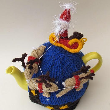 Santas sleigh ride tea cosy