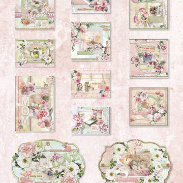 Studio Light Die-Cut Card Toppers A4 12/Pkg - Lovely Moments, Makes 12 Cards