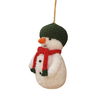 Christmas Santa Claus, Snowman and Robin
