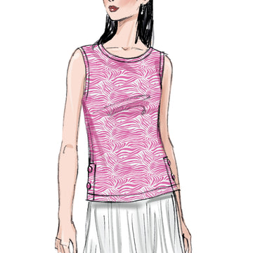 Butterick Misses' Knit Tops B6874 - Sewing Pattern