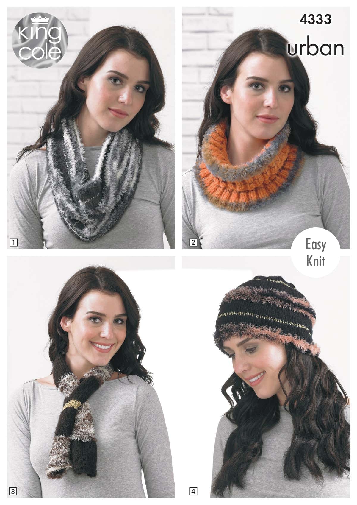 Snood/Cowl, Neck Roll, Beannie, Scarf, Neck Wrap, Shoulder Wrap, Muffler in King Cole Urban - 4333 - Downloadable PDF