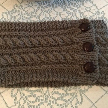 Chunky cable headband ear warmers topless hat