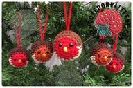 Robin Xmas Tree Baubles
