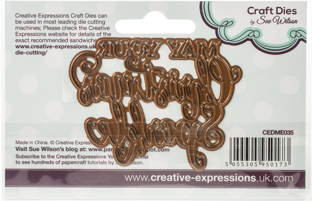 Creative Expressions Festive Craft Dies By Sue Wilson - Mini Expressions-May Your Xmas Sparkle