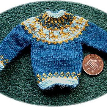 1:12th scale Icelandic style sweater with horses