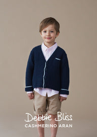 Nate Jacket - Knitting Pattern For Boys in Debbie Bliss Cashmerino Aran