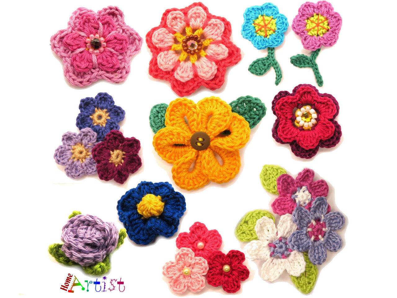 My favorite flowers collection 1 Crochet Pattern Applique