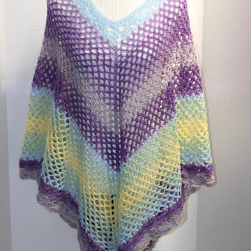Mesh Over Brook Poncho