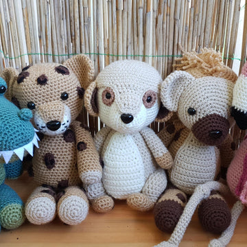 Savanna Savannah Animal Set Crcodile Flamingo Hyena Leopard Meerkat crochet amigurumi