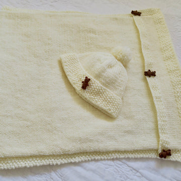 Teddy Bear Baby Car Seat Blanket