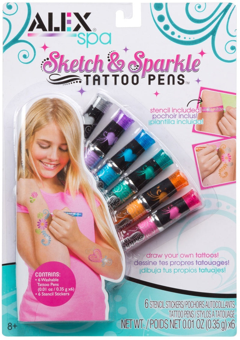 Alex Toys Tattoo Pens Kit - Sketch & Sparkle