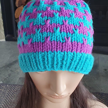 May - Chunky, striped, slip stitch beanie