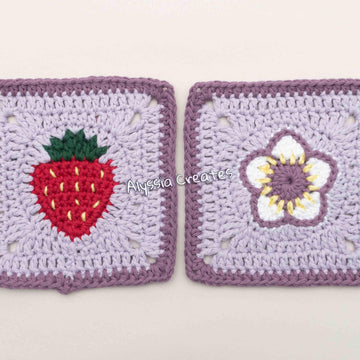 Strawberry Themed Granny Squares