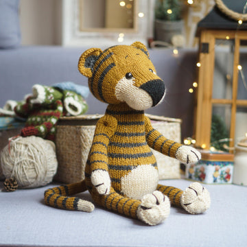 Knitting Pattern - Large Tiger toy