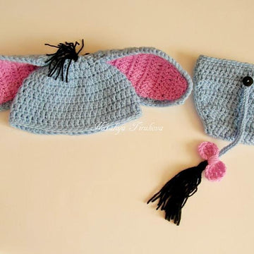 Donkey Baby Hat and Diaper Cover