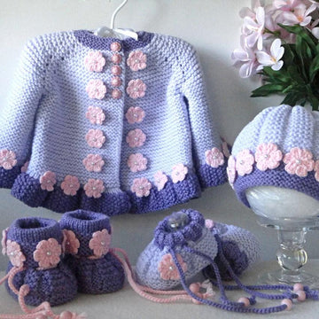 Knitting PATTERN Baby Jacket Baby Hat Baby Booties
