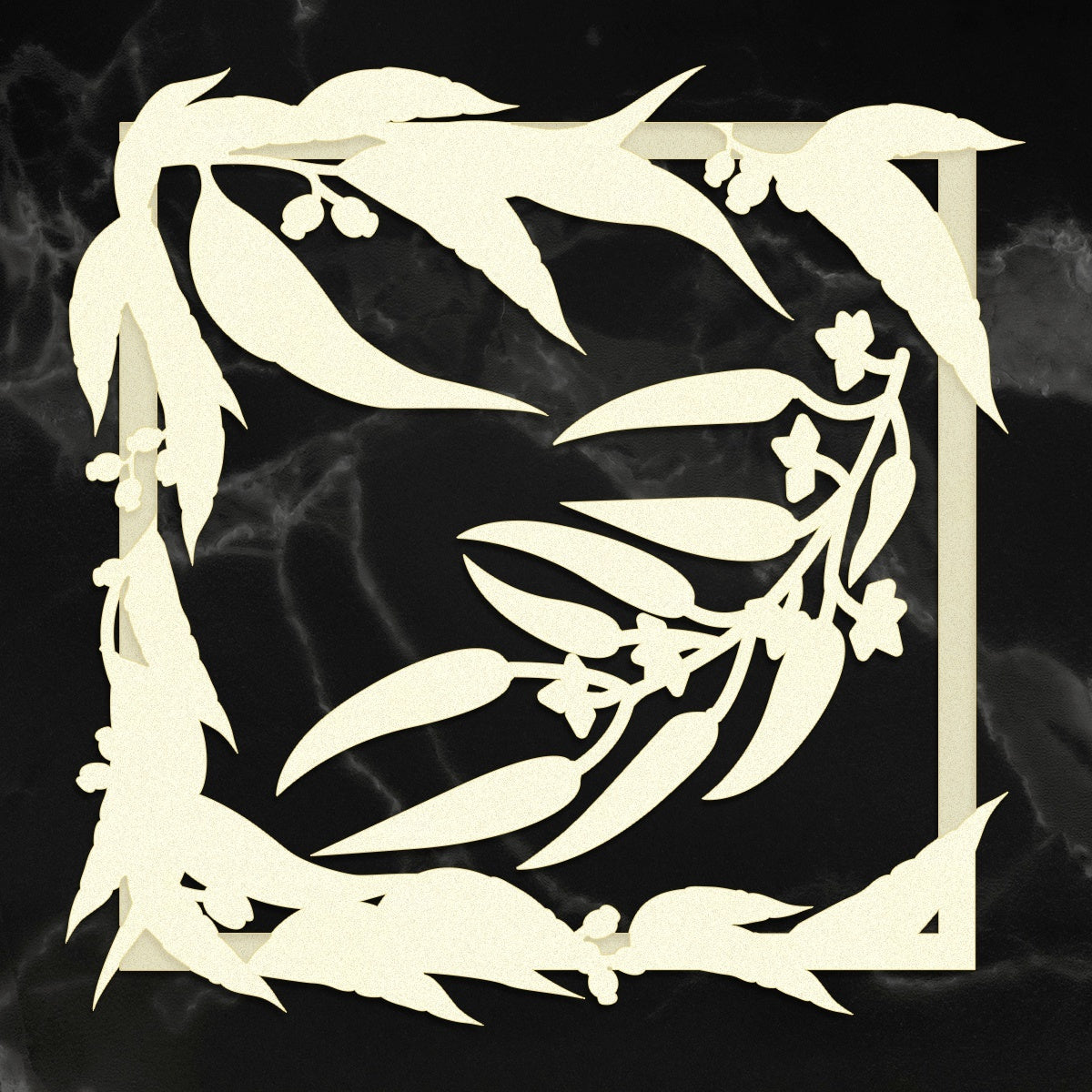 Artdeco Creations Sunburnt Country Laser Cut Coasterboard - Eucalyptus Frame 3.1"X3.1" 2/Pkg