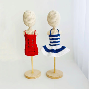 Crochet doll clothes, amigurumi doll clothes, doll outfit, Marine Vibe