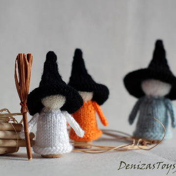 Waldorf Halloween Witches Babies from corks