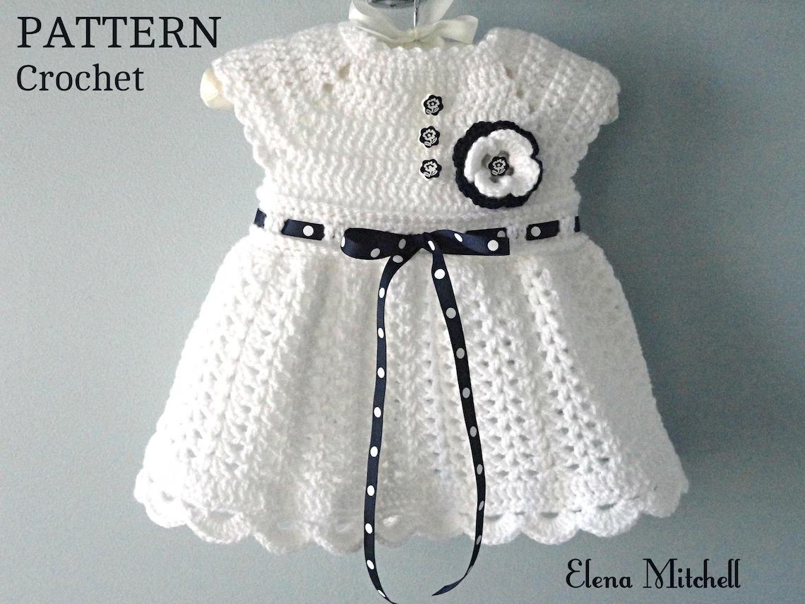 Crochet PATTERN Baby Dress Infant Dress