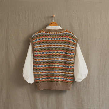 Miana Fairisle Tank Top - Slipover Knitting Pattern in Debbie Bliss Baby Cashmerino