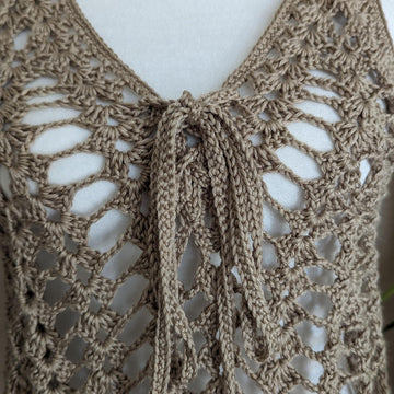 Sandy Crochet Mesh Tank Top