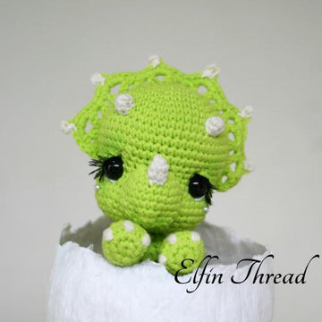 Tronco the Chibi Triceratops Amigurumi