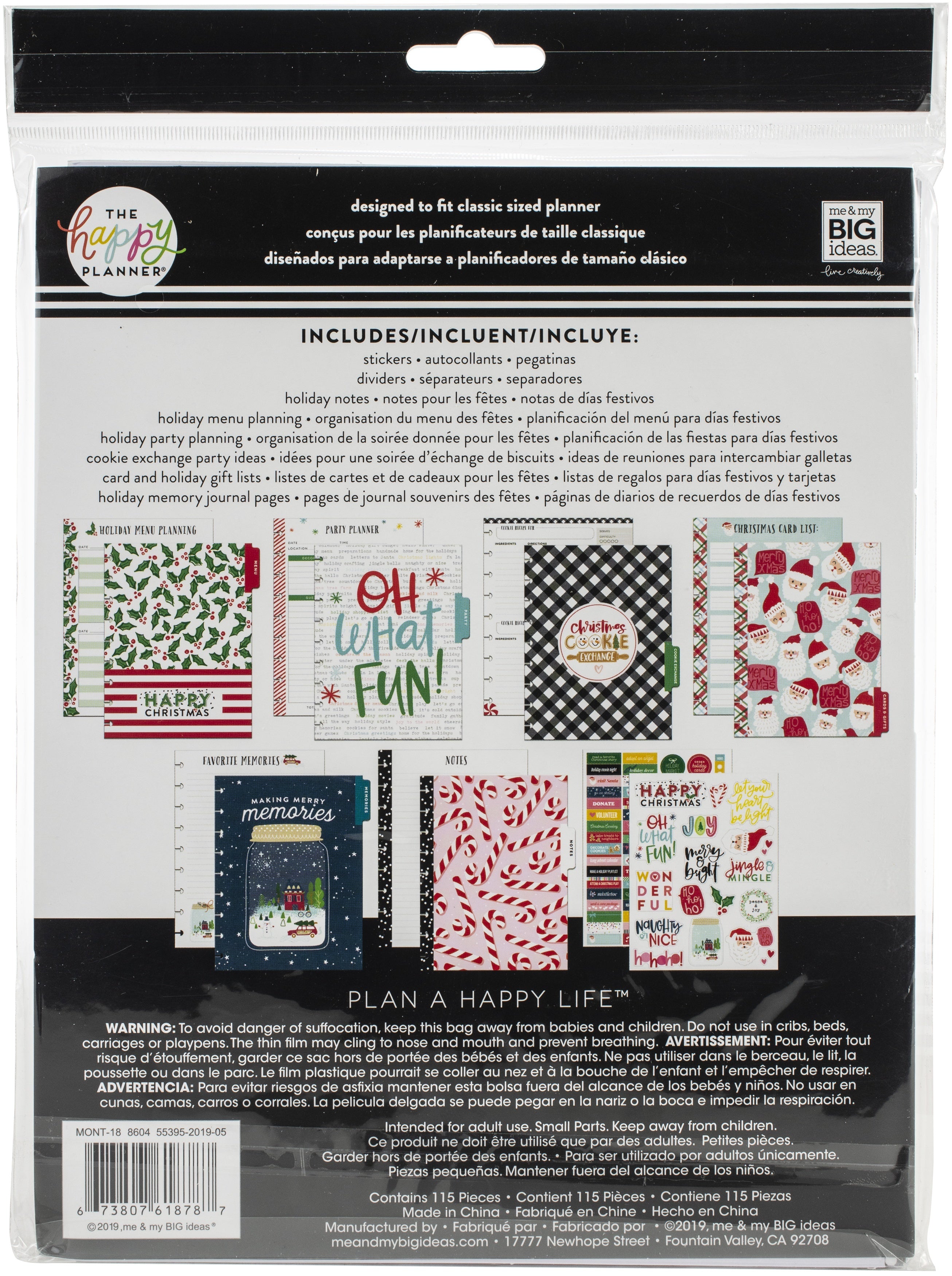 The Happy Planner Holiday Planner Extension Pack - Christmas 115/Pkg