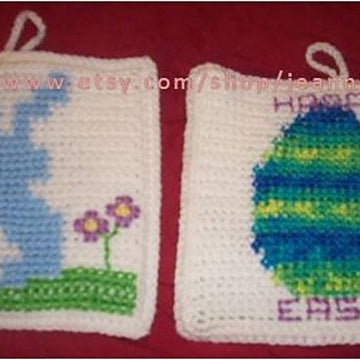 Easter Egg & Bunny Pot Holder