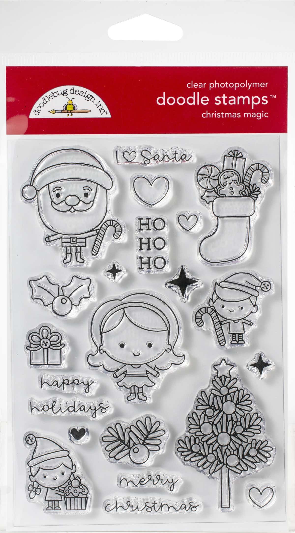 Doodlebug Clear Doodle Stamps - Christmas Magic