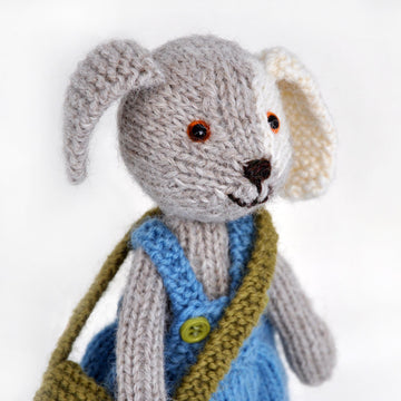 Sweet knitted puppy dog Buster