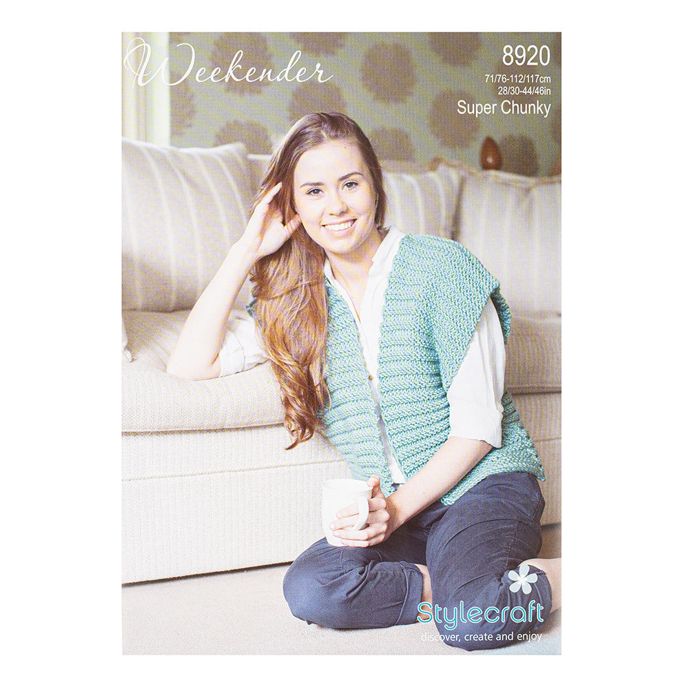 Ladies Waistcoat in Stylecraft Weekender Super Chunky - 8920 - Leaflet