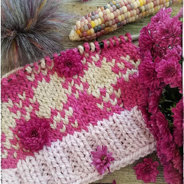 Indian Corn plaid chunky hat