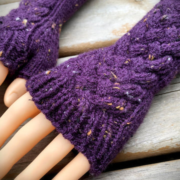 Cable Fingerless Gloves or Mitts