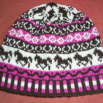 Mom & baby love horses beanie set