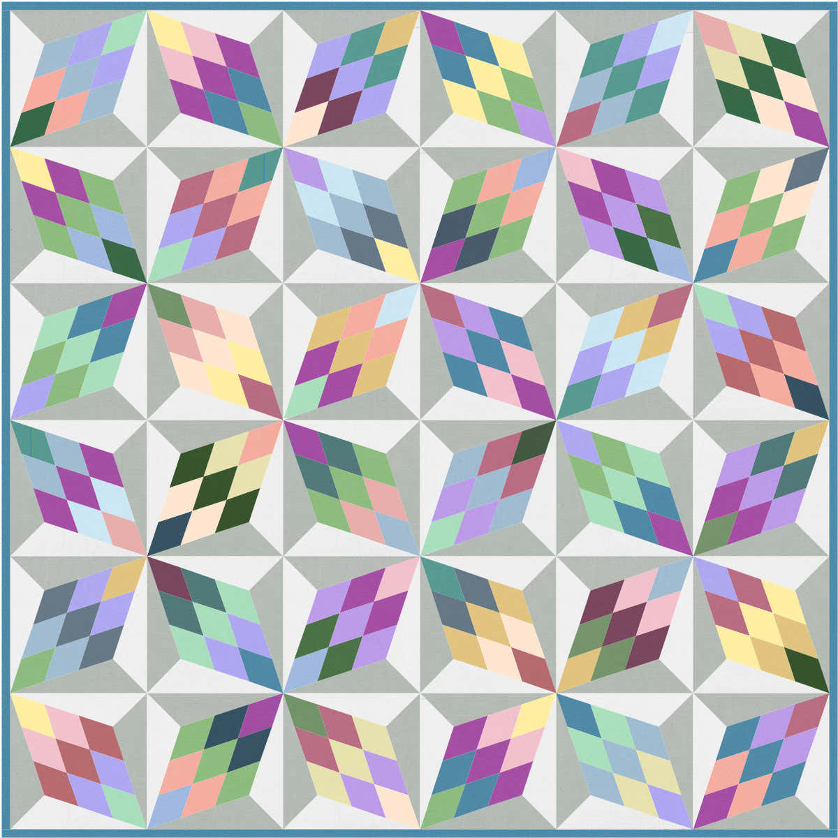 Michael Miller Fabrics Diamonds Quilt - Downloadable PDF