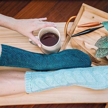 All Cabled Up In Sunshine Crochet Socks