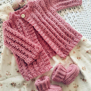 Lace Rib Baby Cardigan