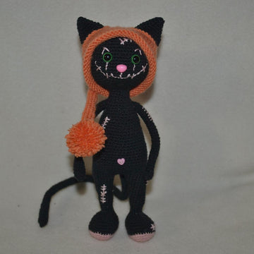 Amigurumi Black cat doll
