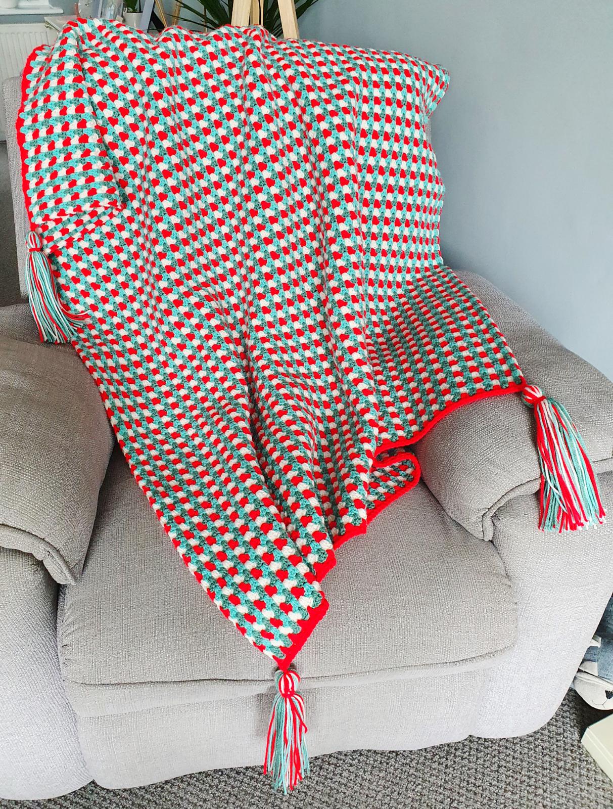 Candy Cane Striped Blanket