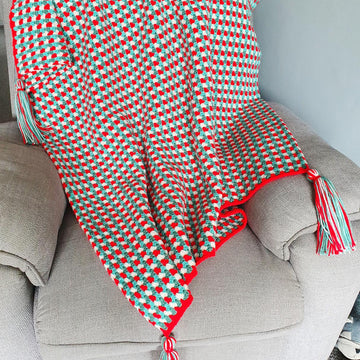 Candy Cane Striped Blanket