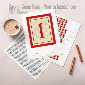 Letter I Blanket C2C CROCHET PATTERN